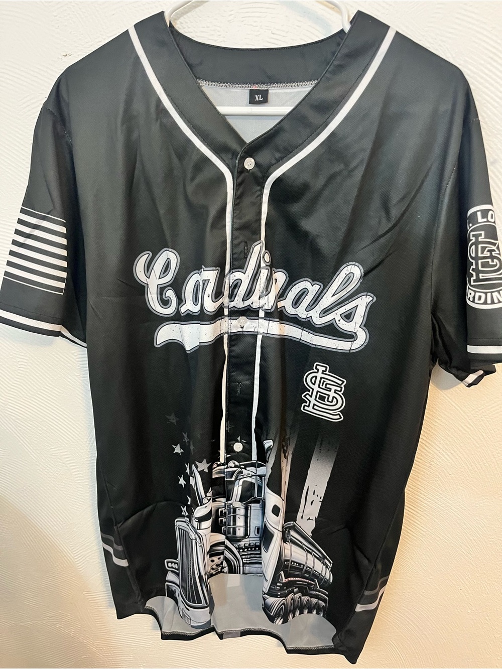 St. Louis Cardinals Black Graphic Baseball Jersey